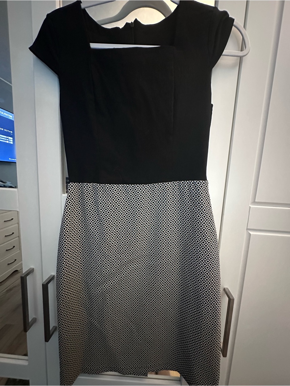 Black and White Fit & Flare Dress